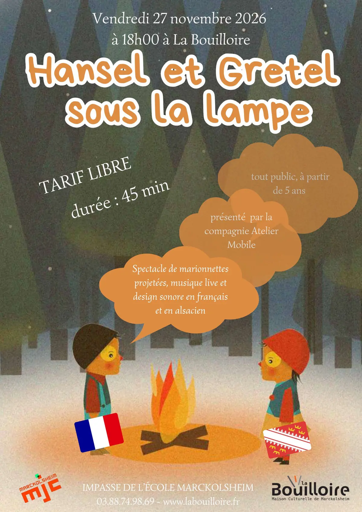 Hansel et Gretel sous la lampe 