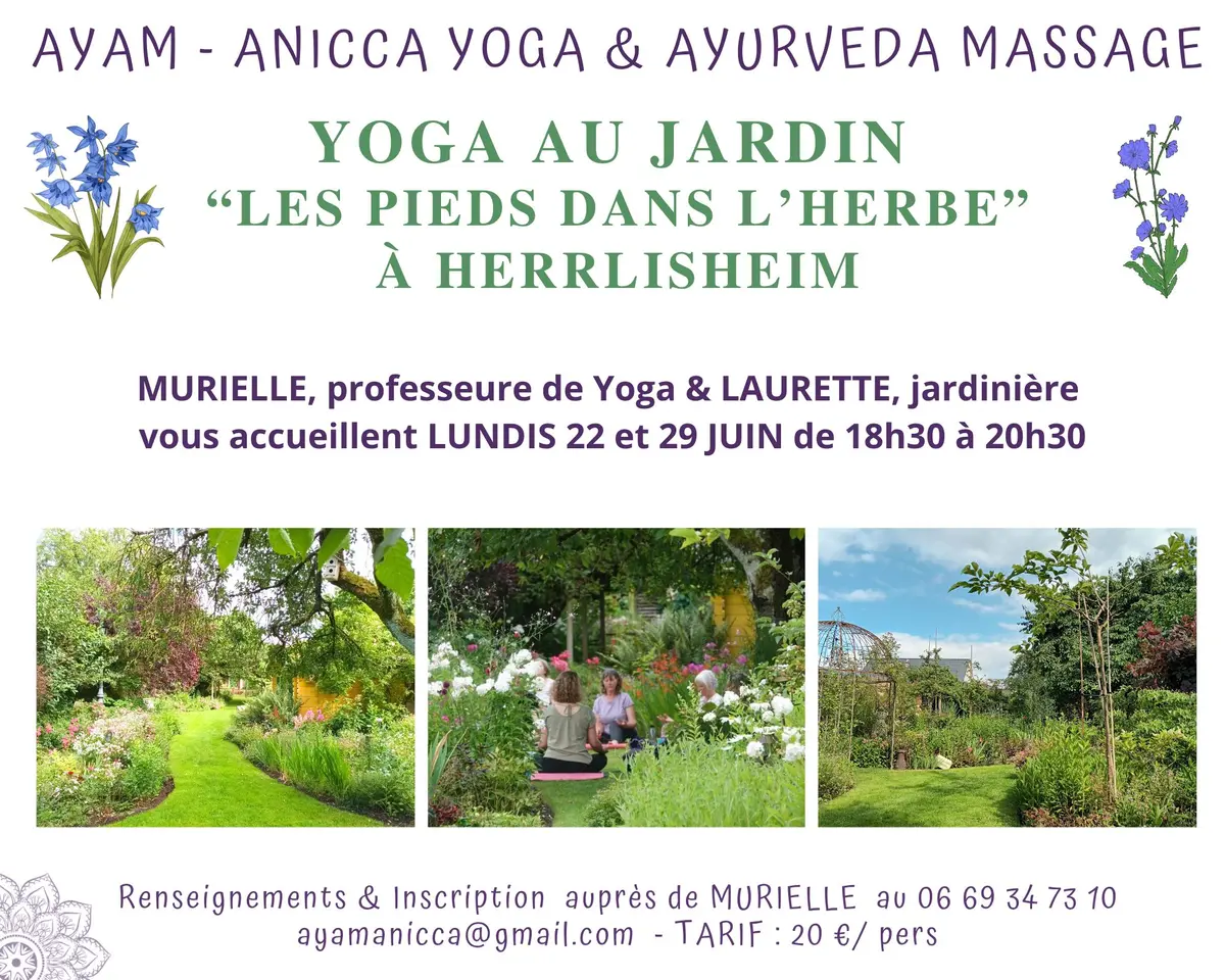 Séance de Yoga et de Yoga Nidra au Jardin Les pieds dans l'herbe à Herrlisheim