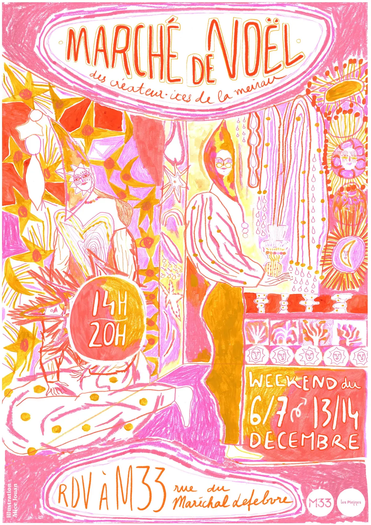 Marché de Noël des créateur.ices des ateliers Les Pleines et M33