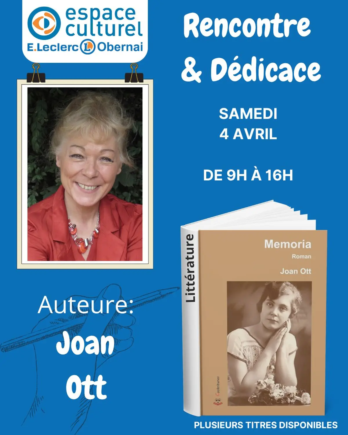 Séance de dédicaces Joan Ott