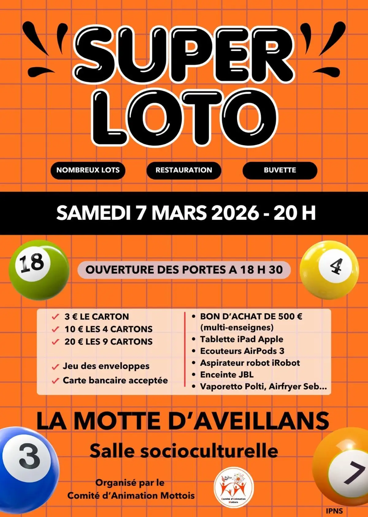 Super Loto du Comité d’Animation Mottois