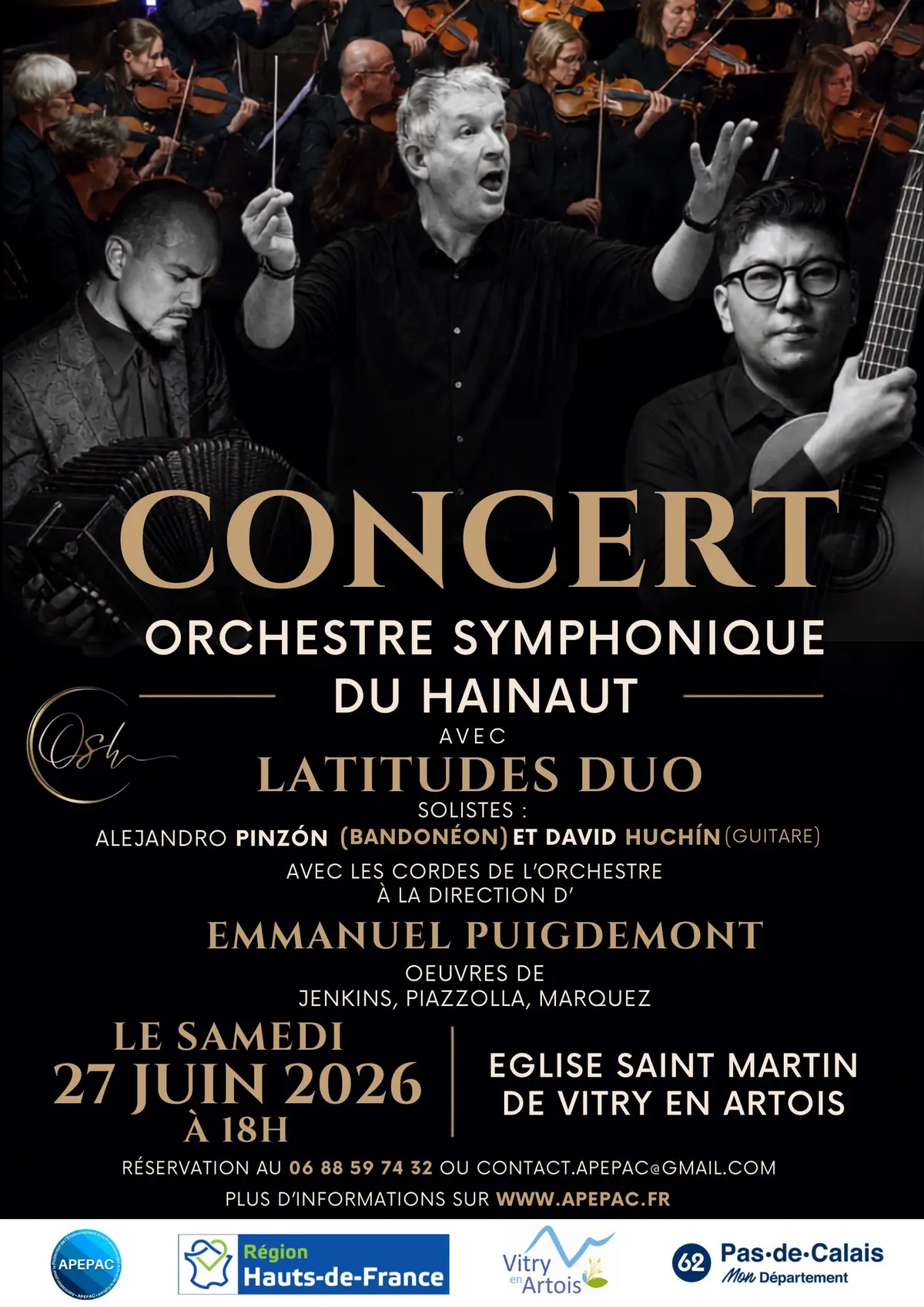 L’Orchestre Symphonique du Hainaut avec Latitudes Duo