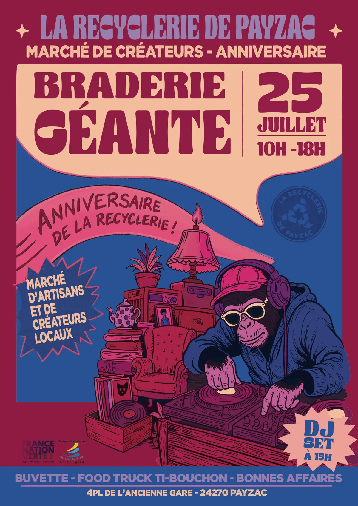 Braderie de l'été et anniversaire de la recyclerie 