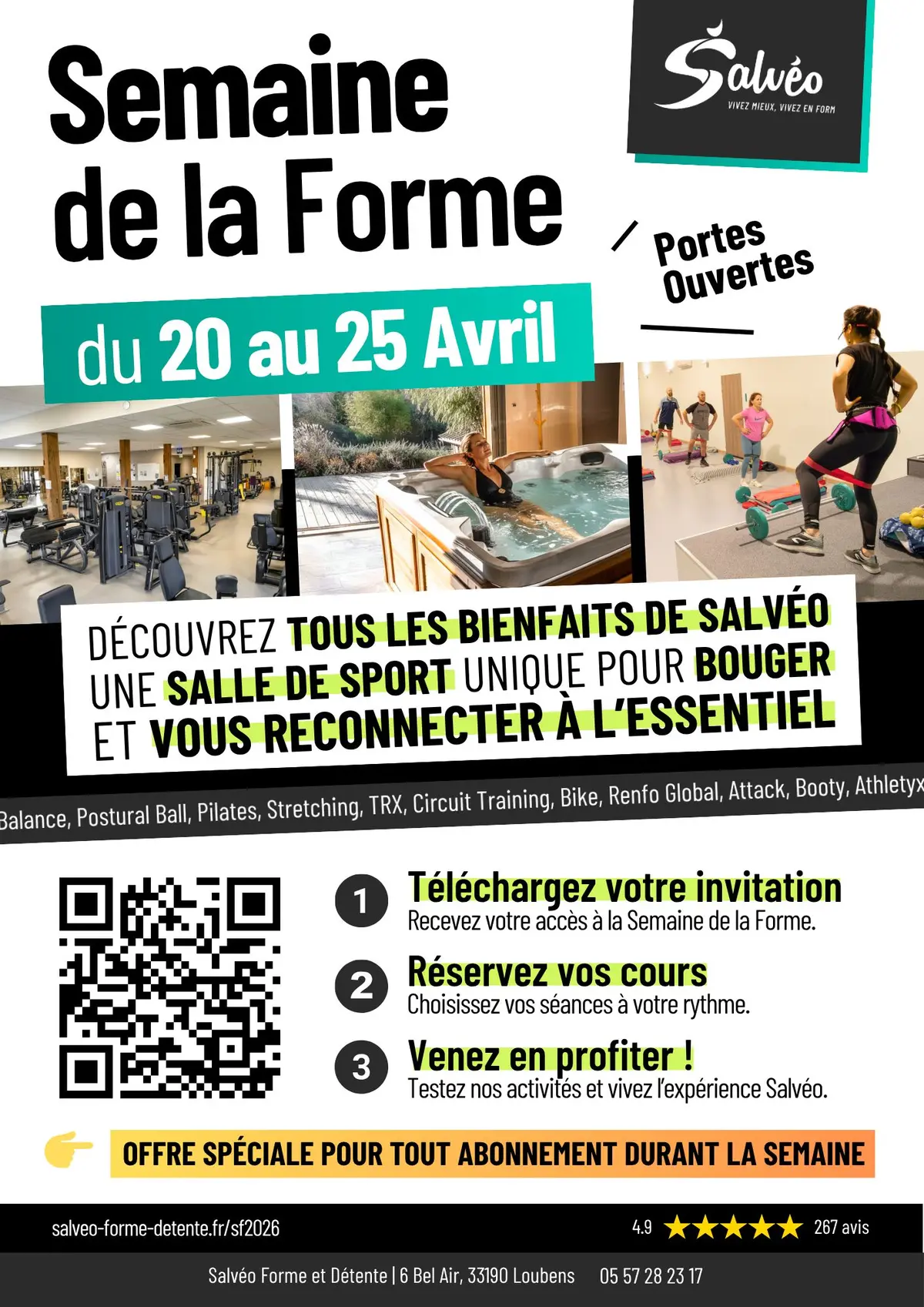 Semaine de la Forme et Bien-être chez Salvéo (Portes Ouvertes)