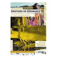 Émotions en résonance : des archives du Grand Est à l'art contemporain &copy; Peinture : Aurélie de Heinzelin (FRAC Alsace) ; archive : Archives municipales de Reims