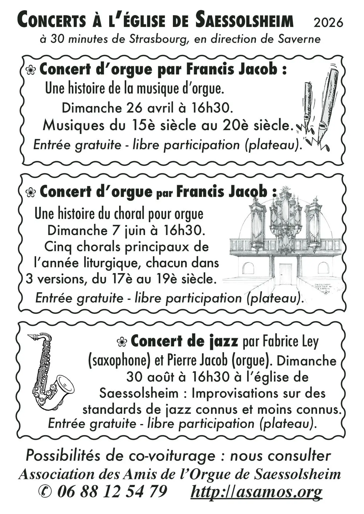 Concert d’orgue par Francis Jacob : « Une histoire du choral ».