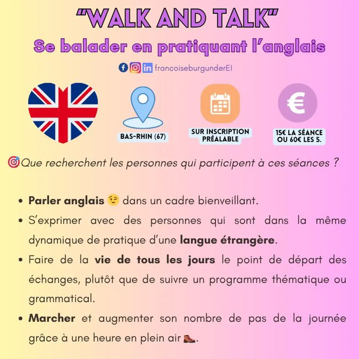 Walk and talk  : se promener en parlant anglais