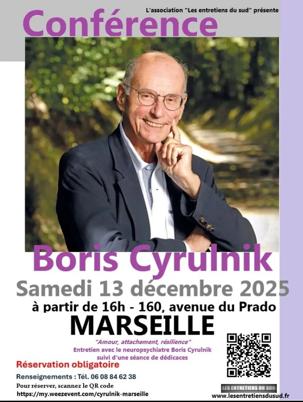 Conférence Boris Cyrulnik - Marseille 13 décembre 2025