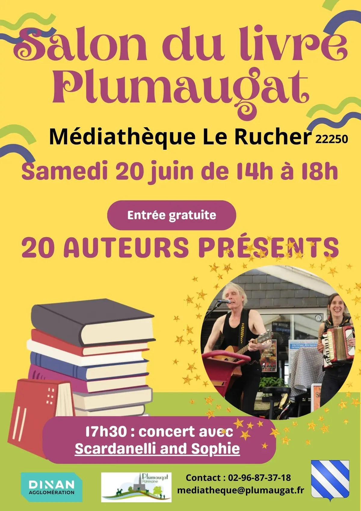 Salon du livre Plumaugat 20 juin.