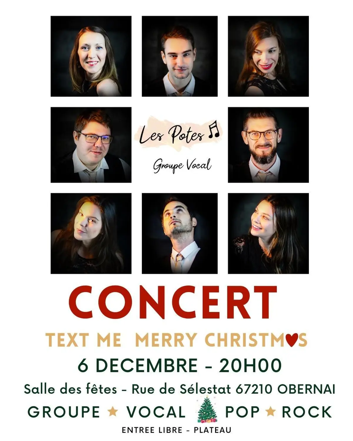 Concert Les Potes Text me Merry Christmas