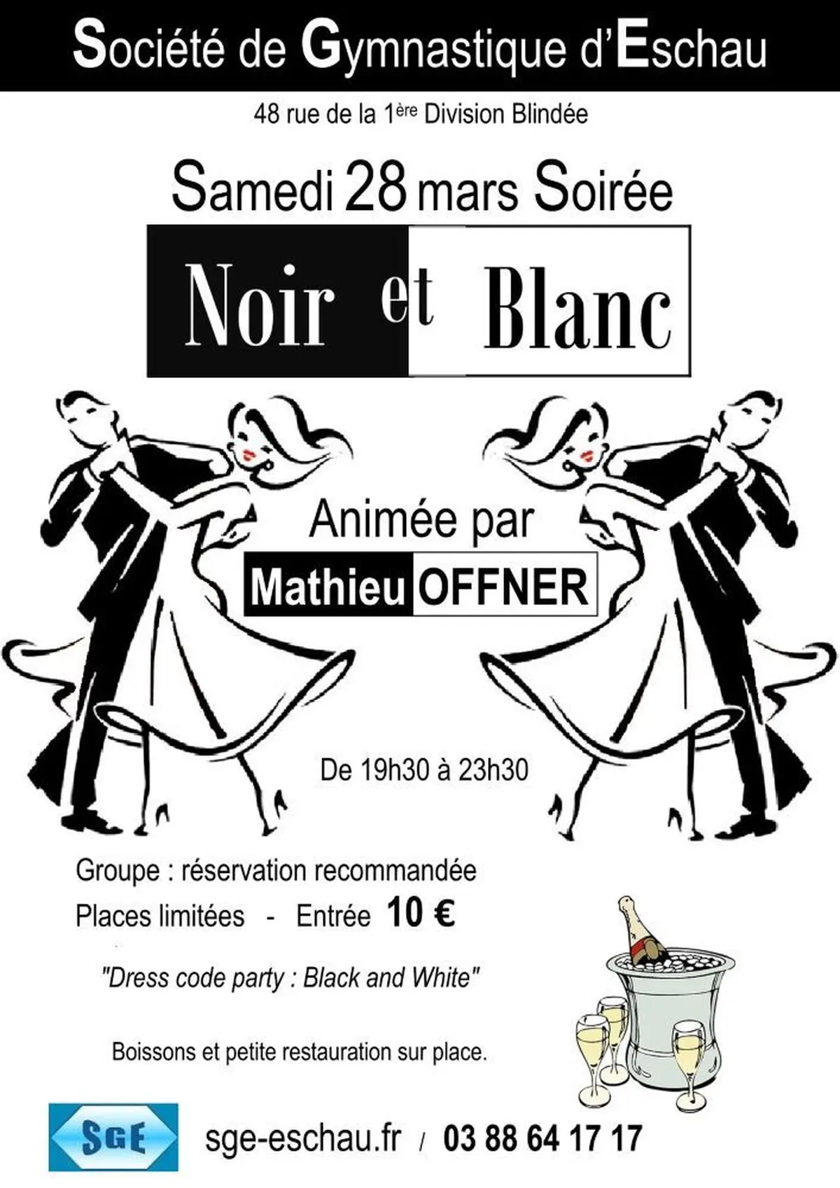 Noir et Blanc soirée dansante 