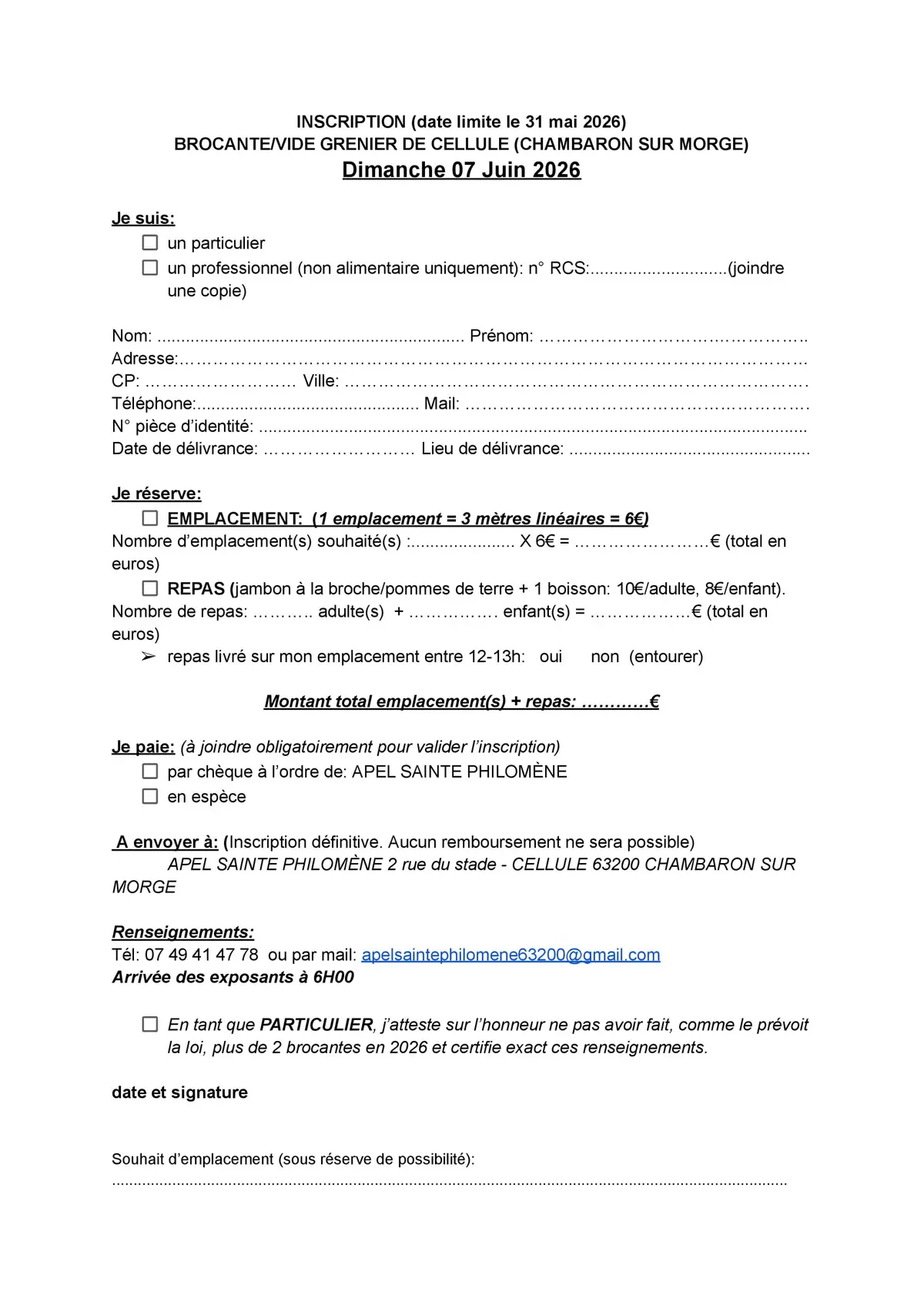 Brocante - vide grenier