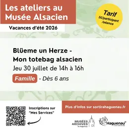 Atelier « Blüeme un Herze - Mon totebag alsacien »