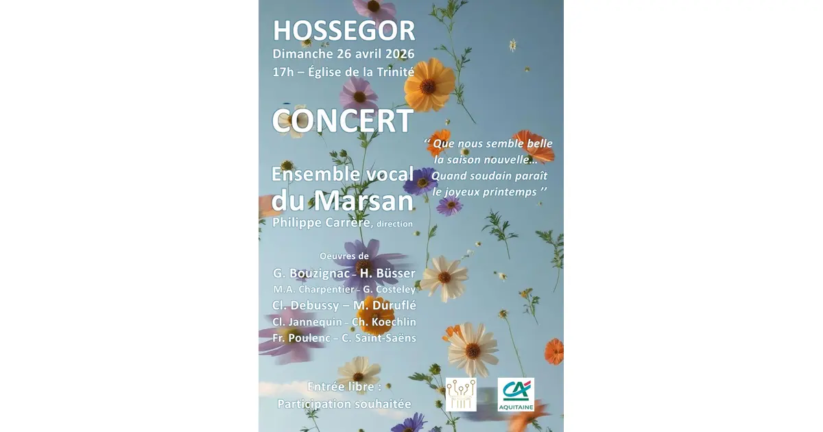 Concert Concert Ensemble Vocal du Marsan à Mont-de-Marsan, Saint-Pierre ...