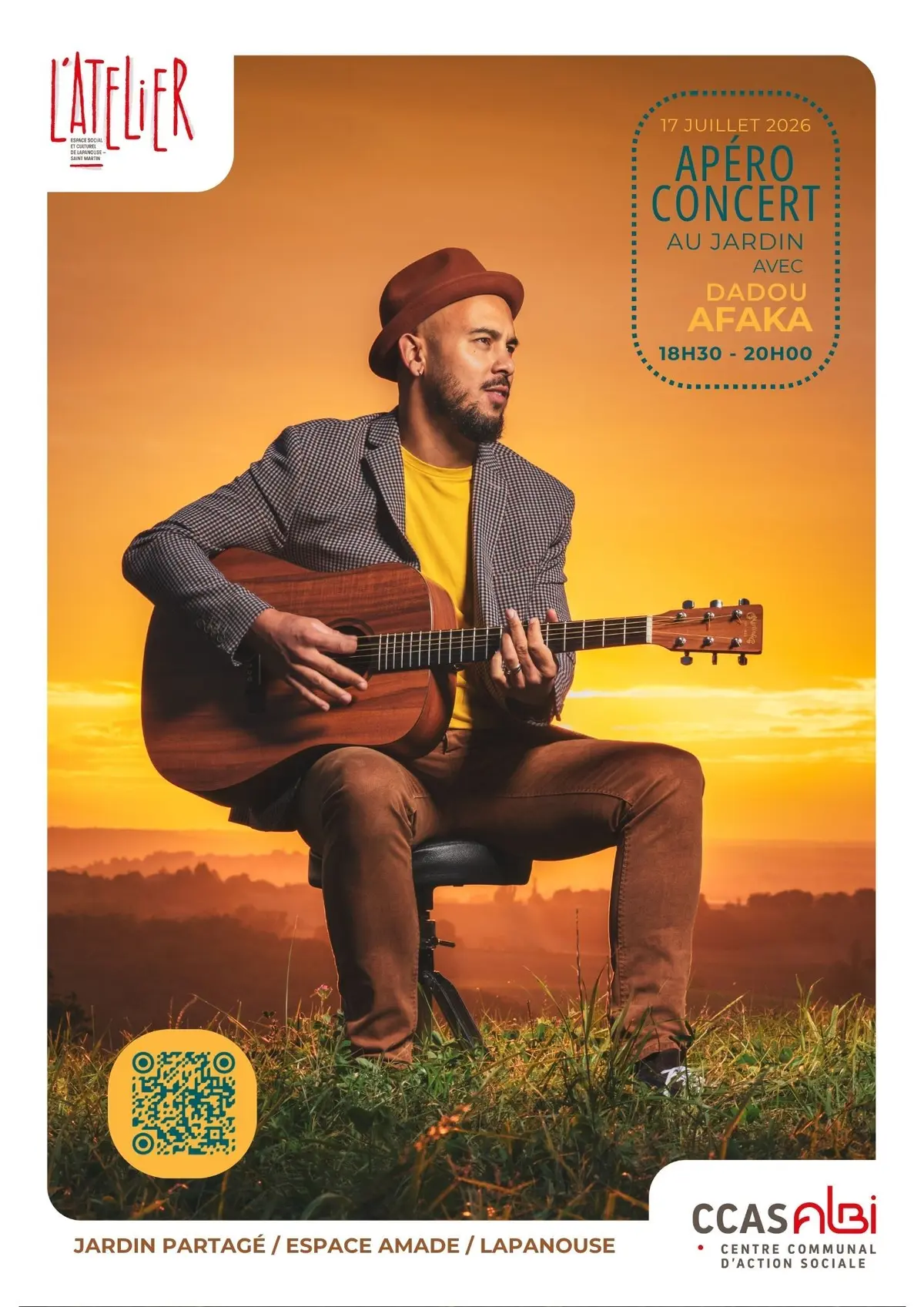 Apéro-concert au jardin : Dadou Afaka