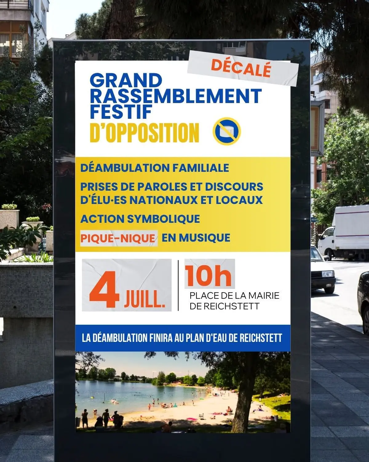 Grand rassemblement festif d'opposition contre le GNL au Nord de Strasbourg