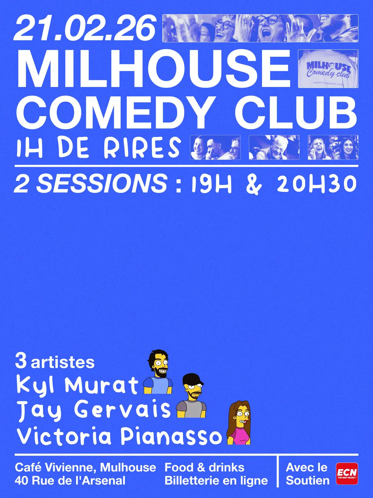 1h de rires - MILHOUSE COMEDY CLUB (Soirée Stand-Up)
