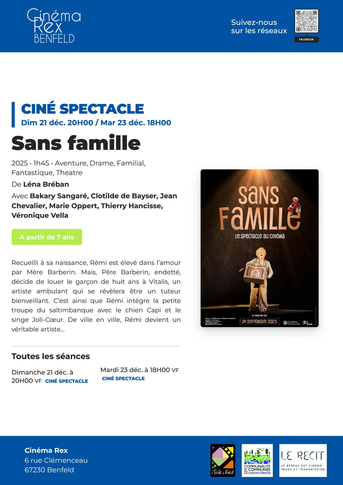 [Cinéma] Ciné Spectacle : Sans Famille