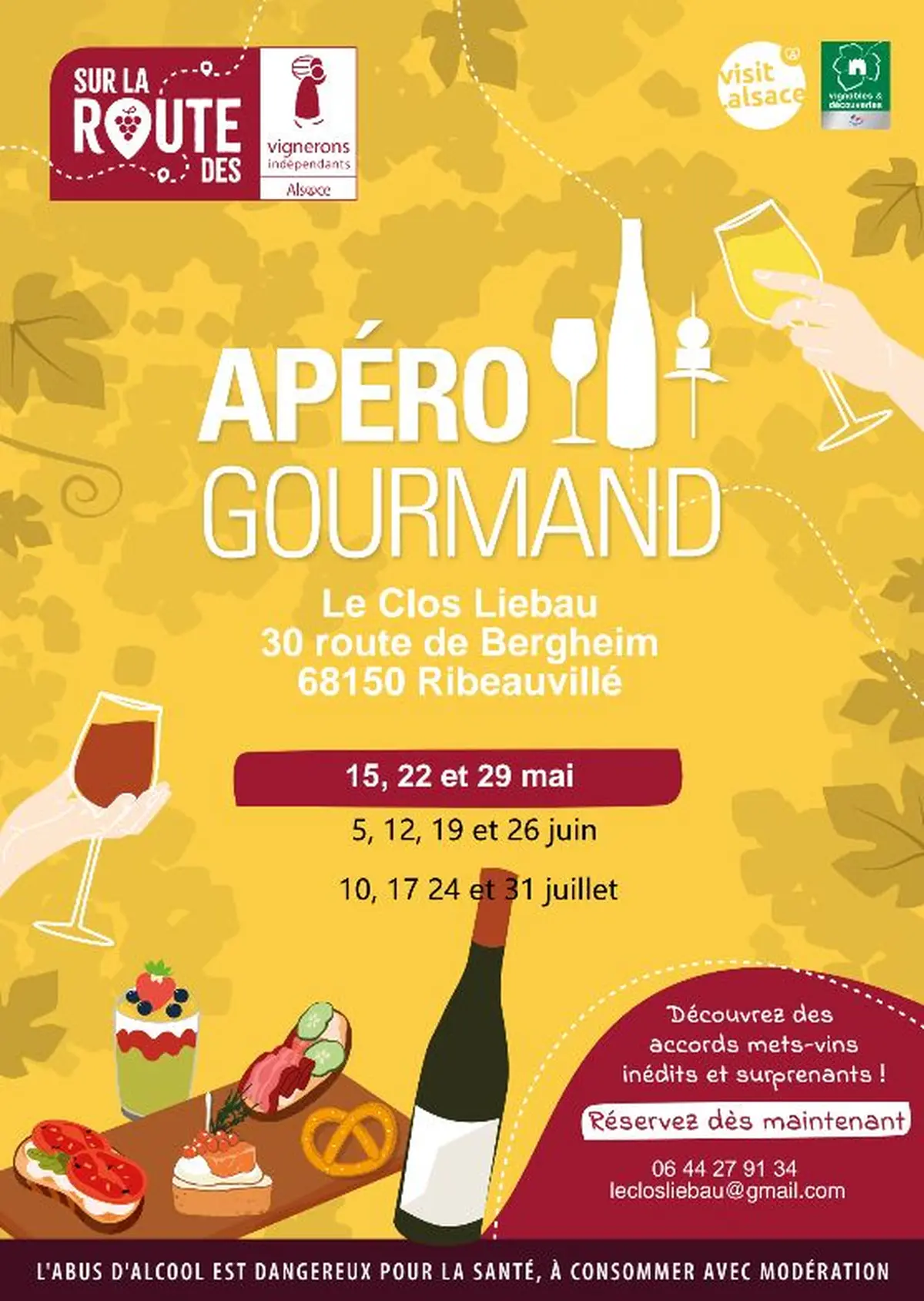 Apéro gourmand, vignerons indépendants