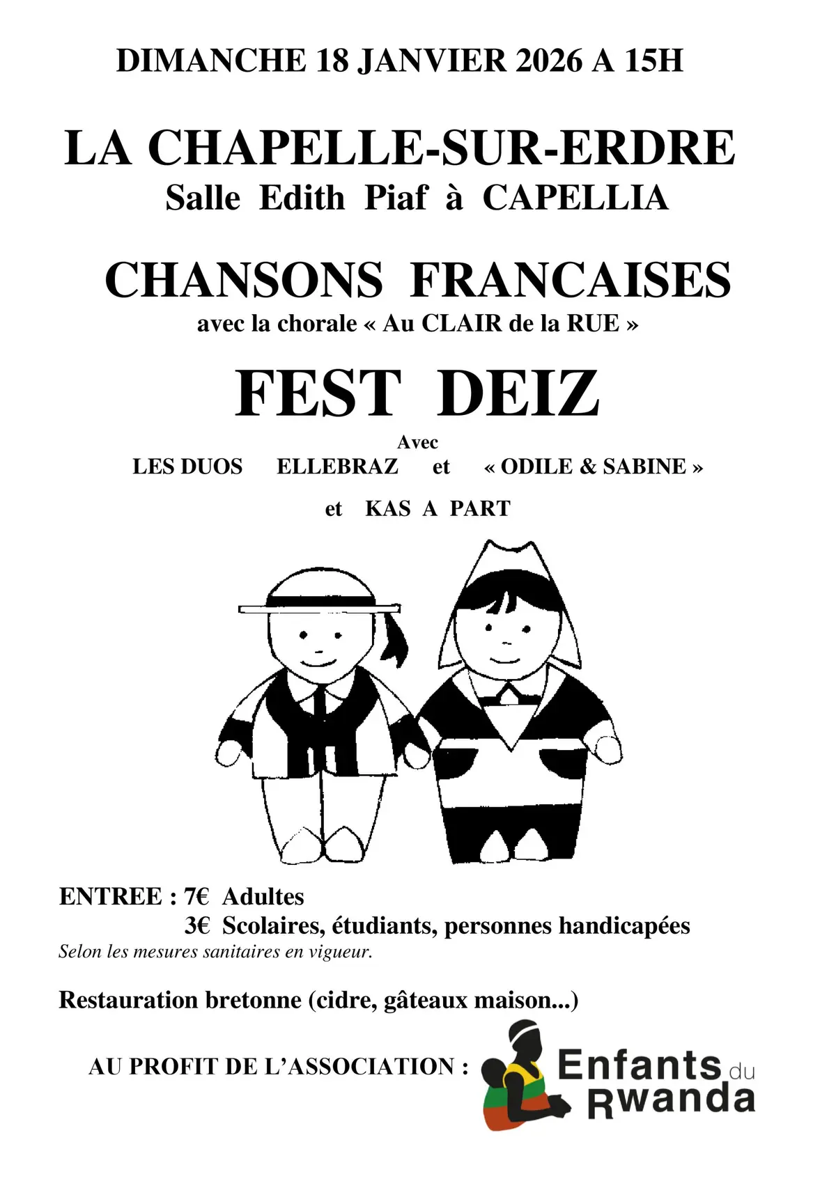 chansons françaises puis fest deiz pour les enfants rwandais