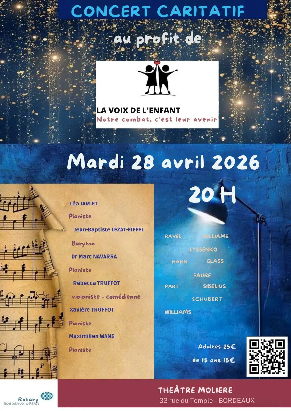 Concert caritatif au profit de la voix de l'enfant