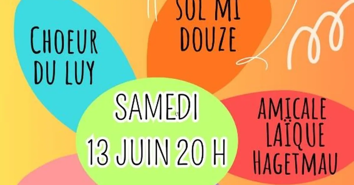 Concert choeurs en fête samedi 13 juin 20h église de la Madeleine