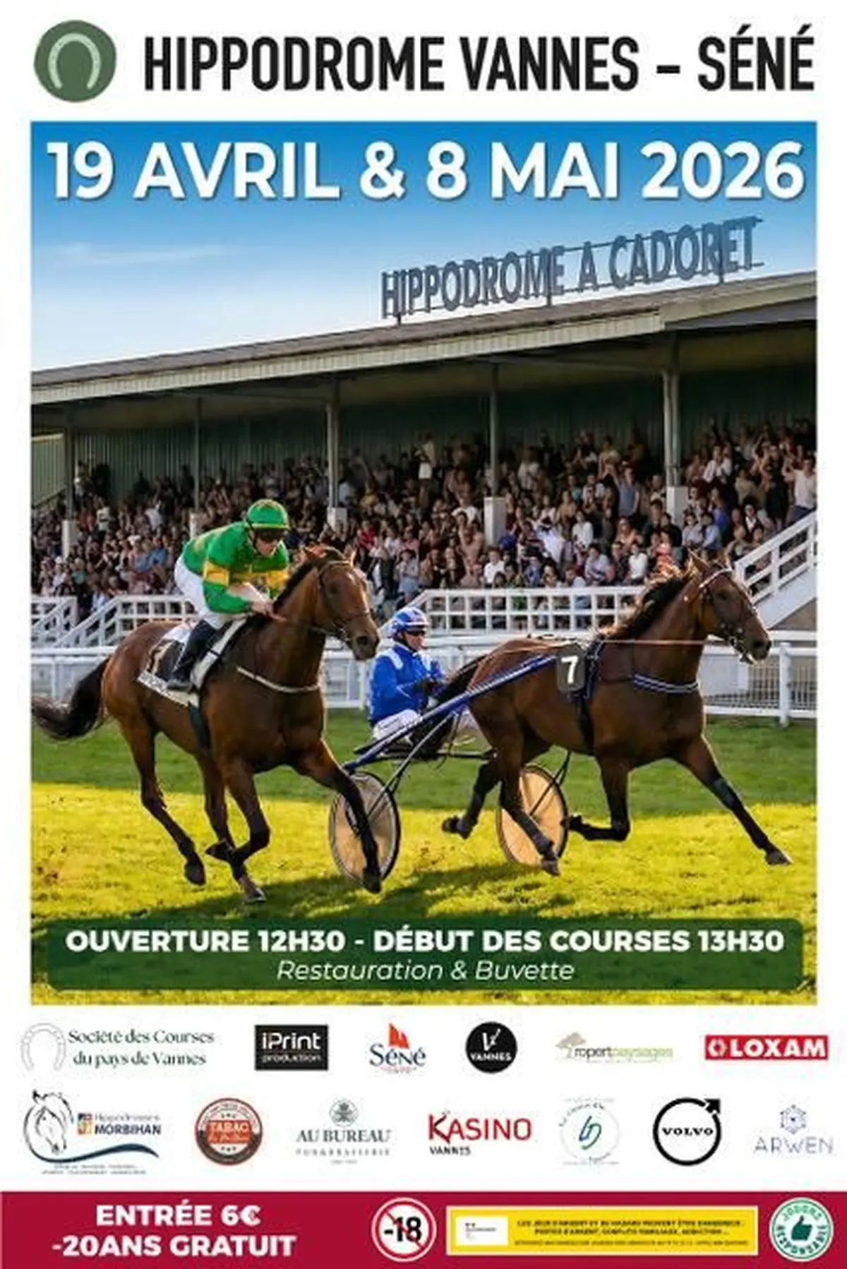 Réunion de courses hippiques Hippodrome Vannes Séné
