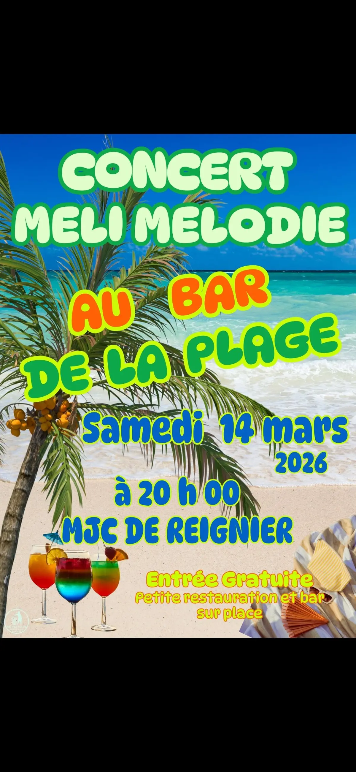 Meli Mélodie au bar de la Plage 