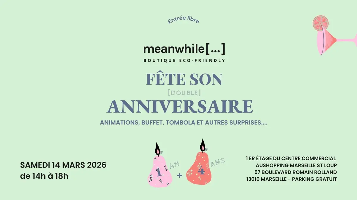 Meanwhile Boutique fête son double anniversaire : 4 + 1 ans