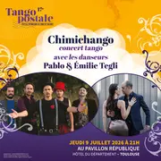 Chimichango et les danseurs Pablo & Émilie Tegli
