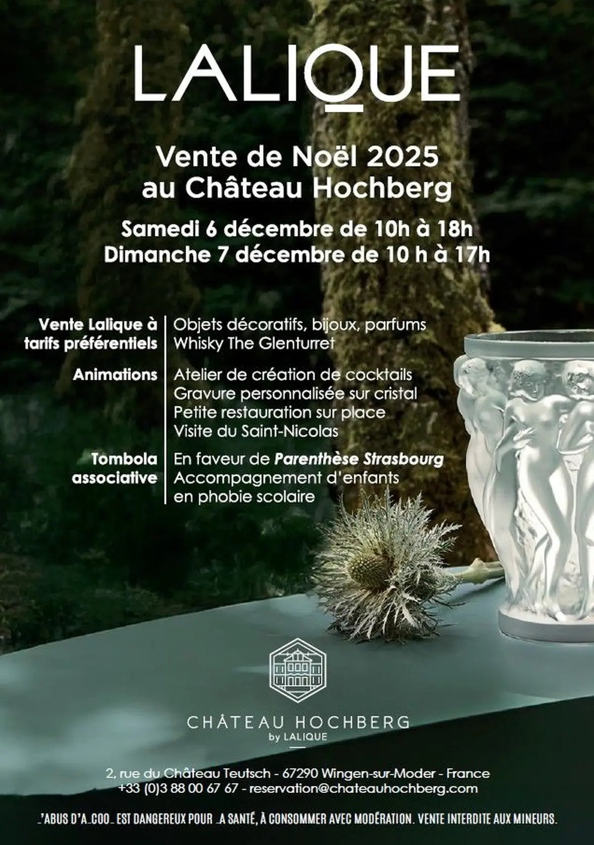 Vente de Noël Lalique au Château Hochberg