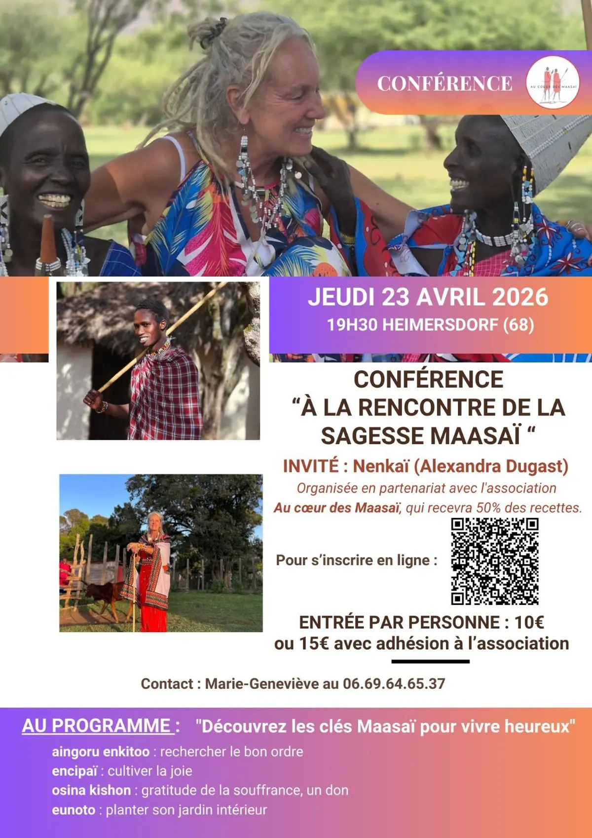 Conférence 'A la rencontre de la sagesse Massai'