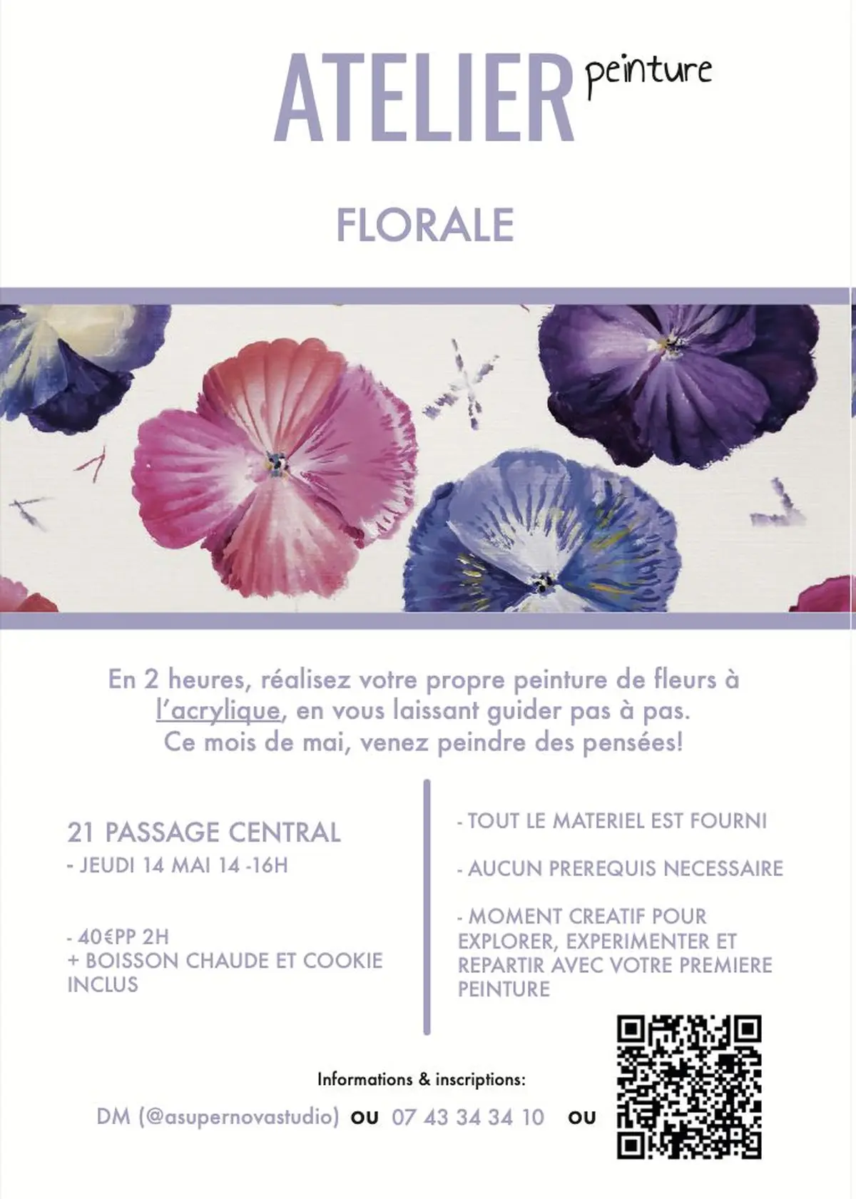 Atelier floral – Peinture de fleurs à l’acrylique