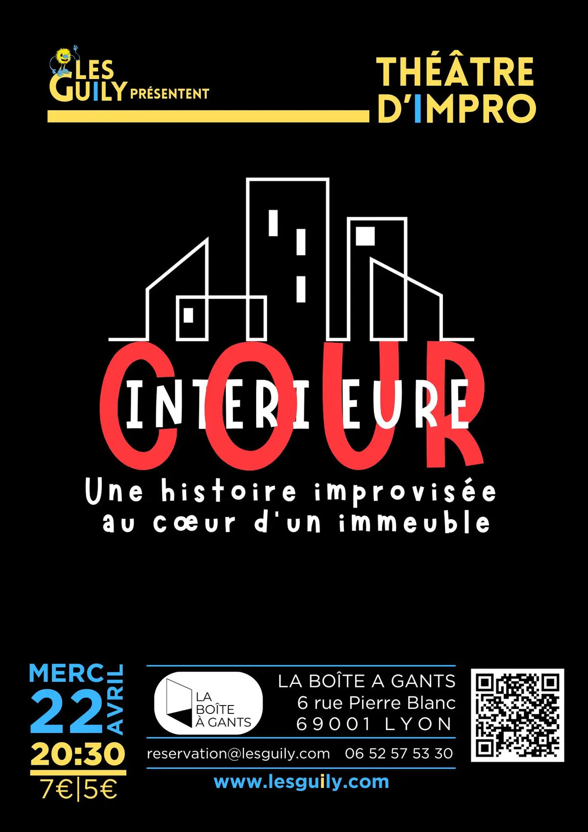 Cour intérieure - Pièce improvisée par Les Guily