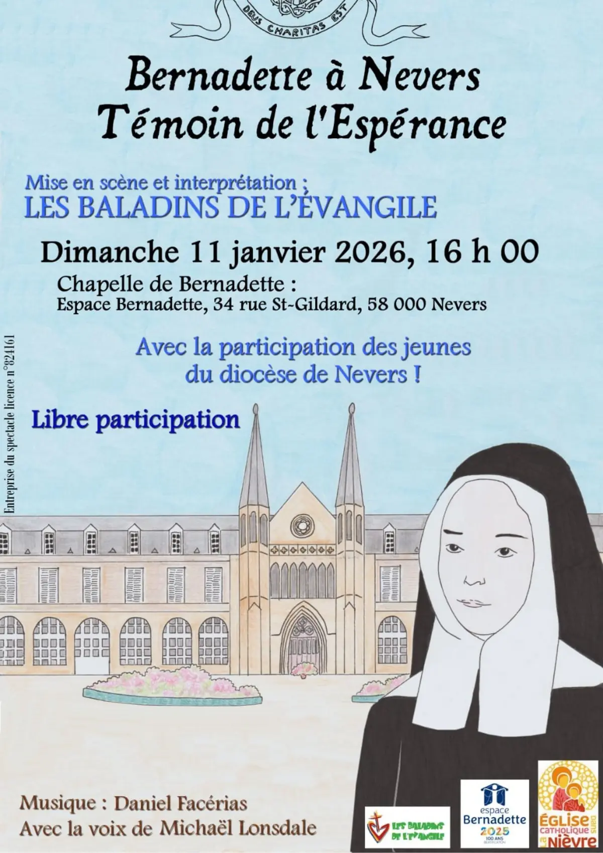 Spectacle Bernadette à Nevers - Témoin de l'espérance