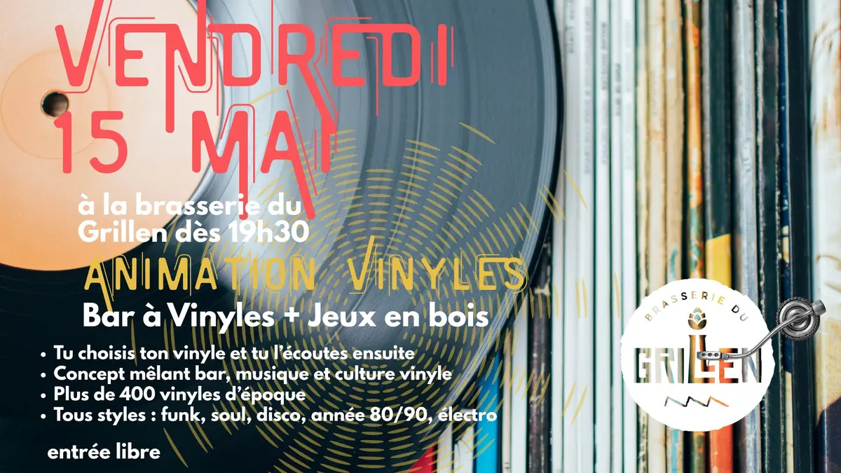 Bar à vinyle et jeux en bois géant/ Bar et Micro-Brasserie du Grillen Colmar