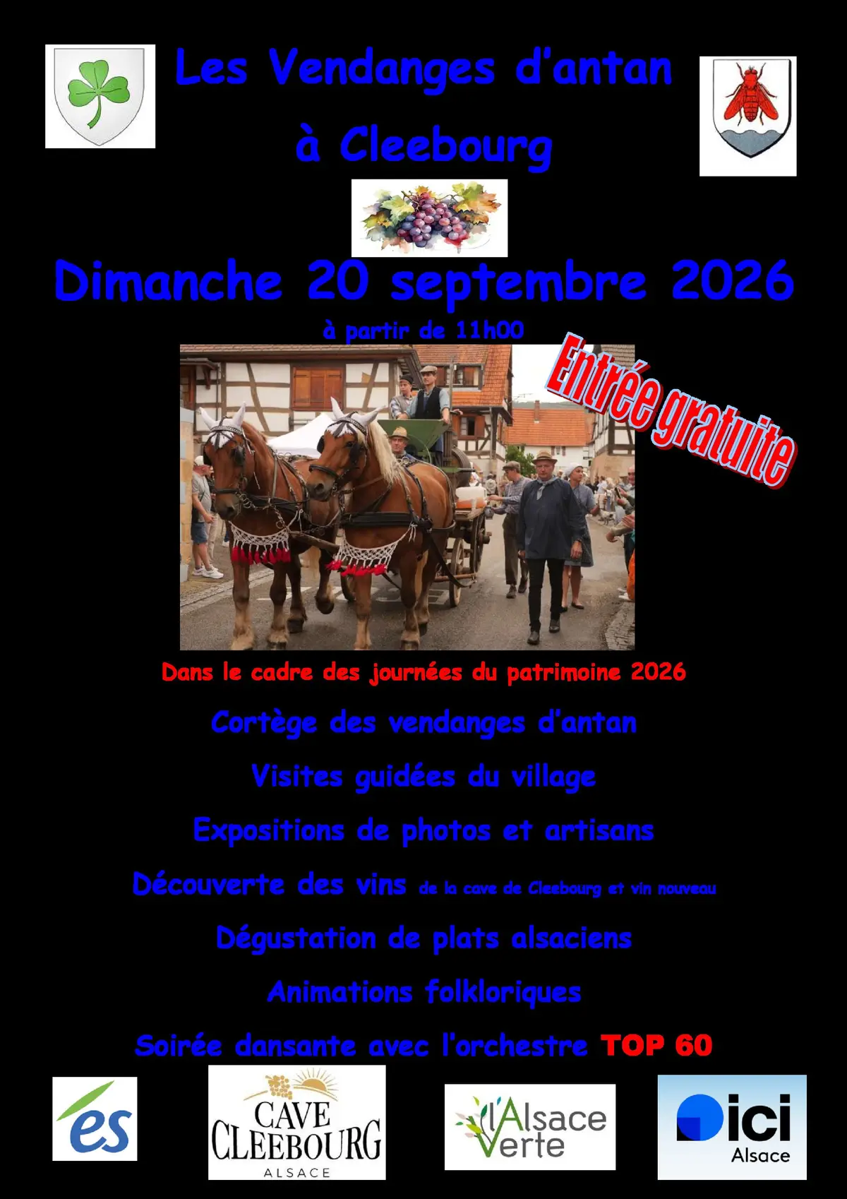 Les Vendanges d'antan à Cleebourg