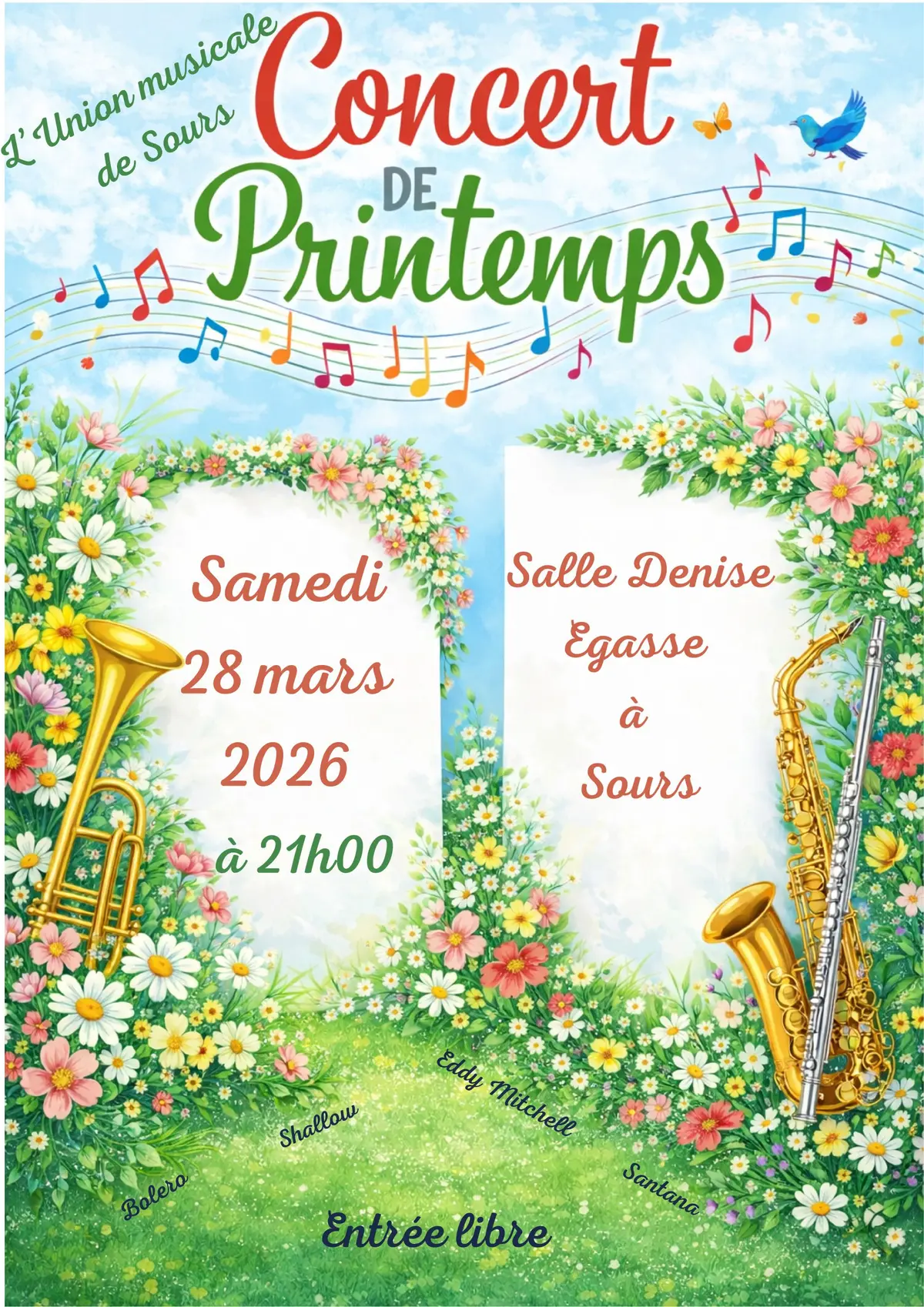 Concert de Printemps Union Musicale de Sours