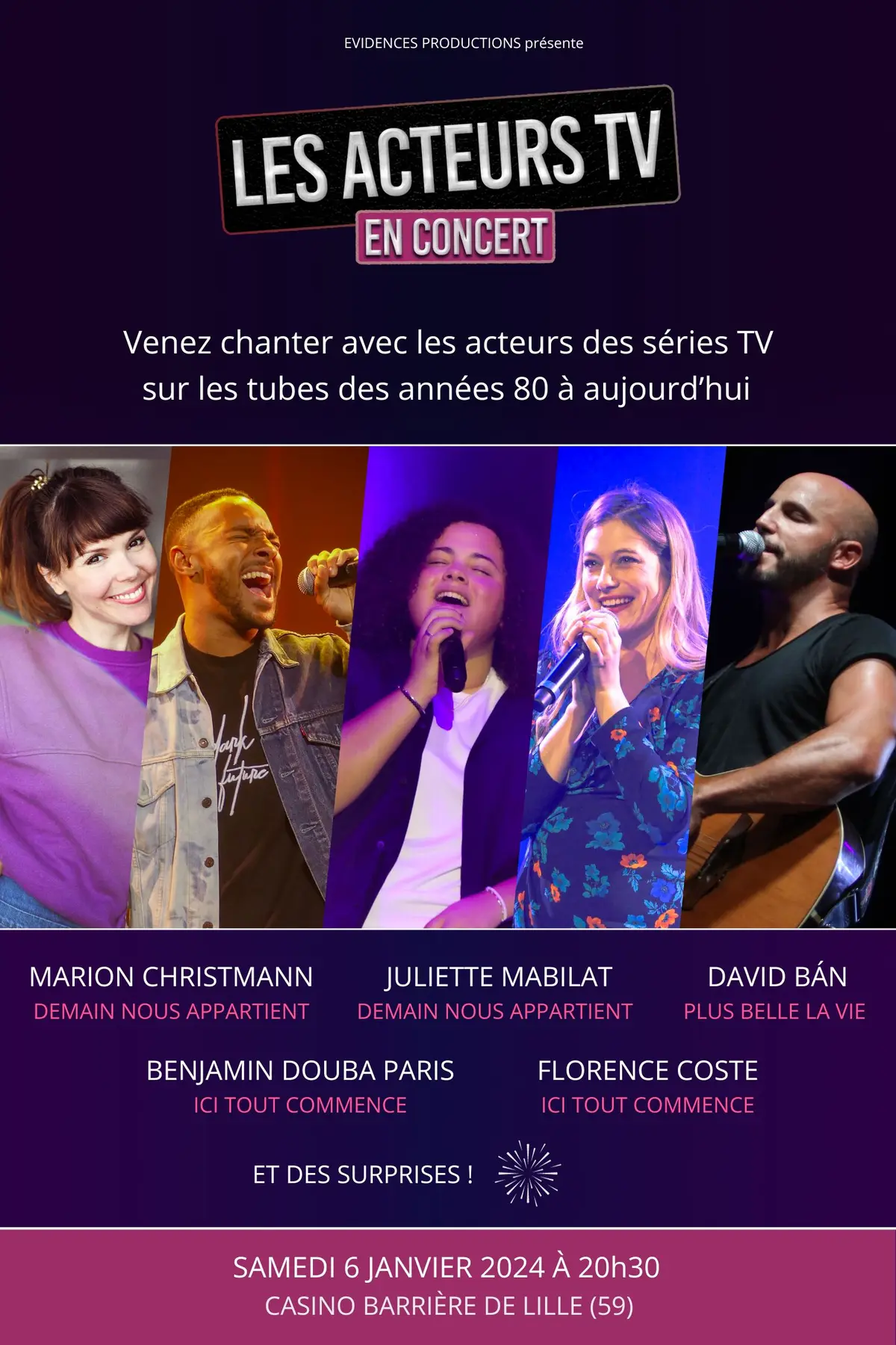 Les acteurs TV en concert