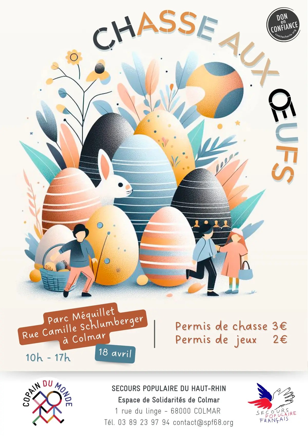 Chasse aux &OElig;ufs solidaire du Secours populaire du Haut-Rhin - Colmar