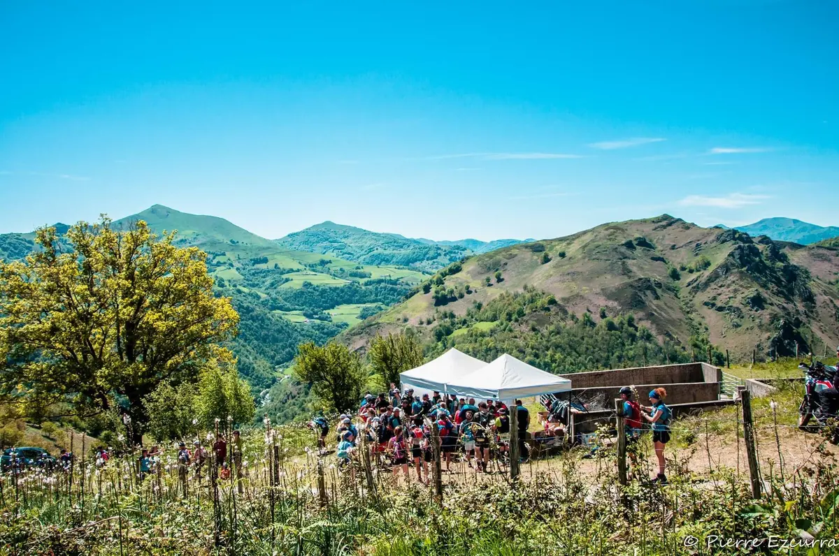 Euskal Trail, point de ravitaillement sur le parcours