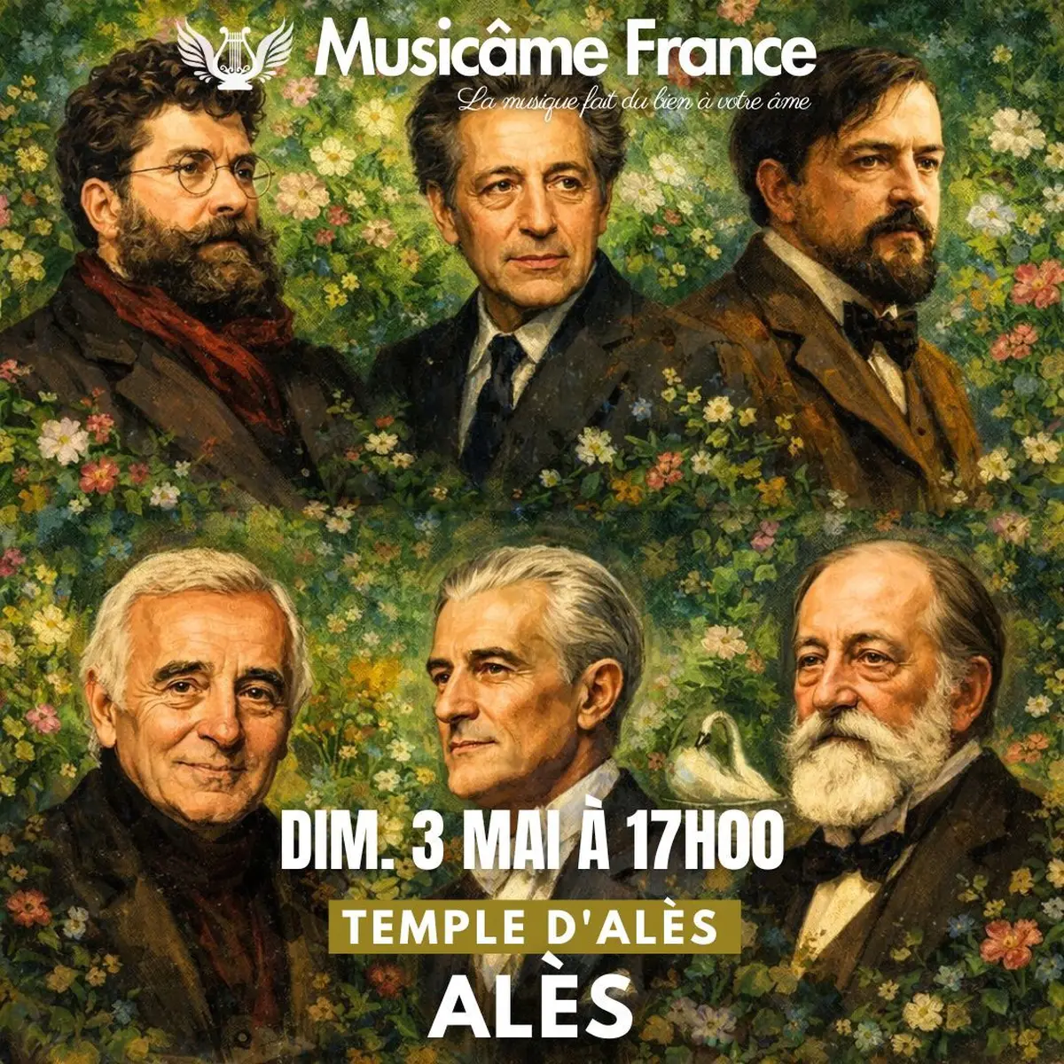 Concert &agrave; Al&egrave;s: Debussy, Ravel, Bizet, Aznavour, Saint-Sa&euml;ns, Dutilleux