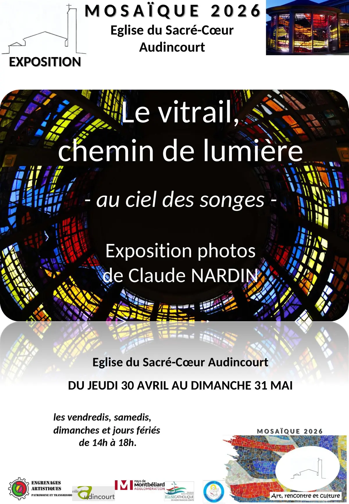 Le vitrail,  chemin de lumi&egrave;re  - expo photo de Claude Nardin