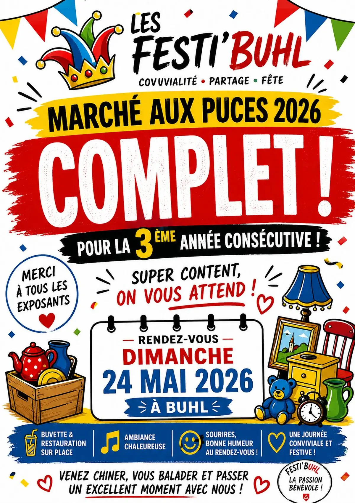March&eacute; aux puces de Buhl 24 mai 2026