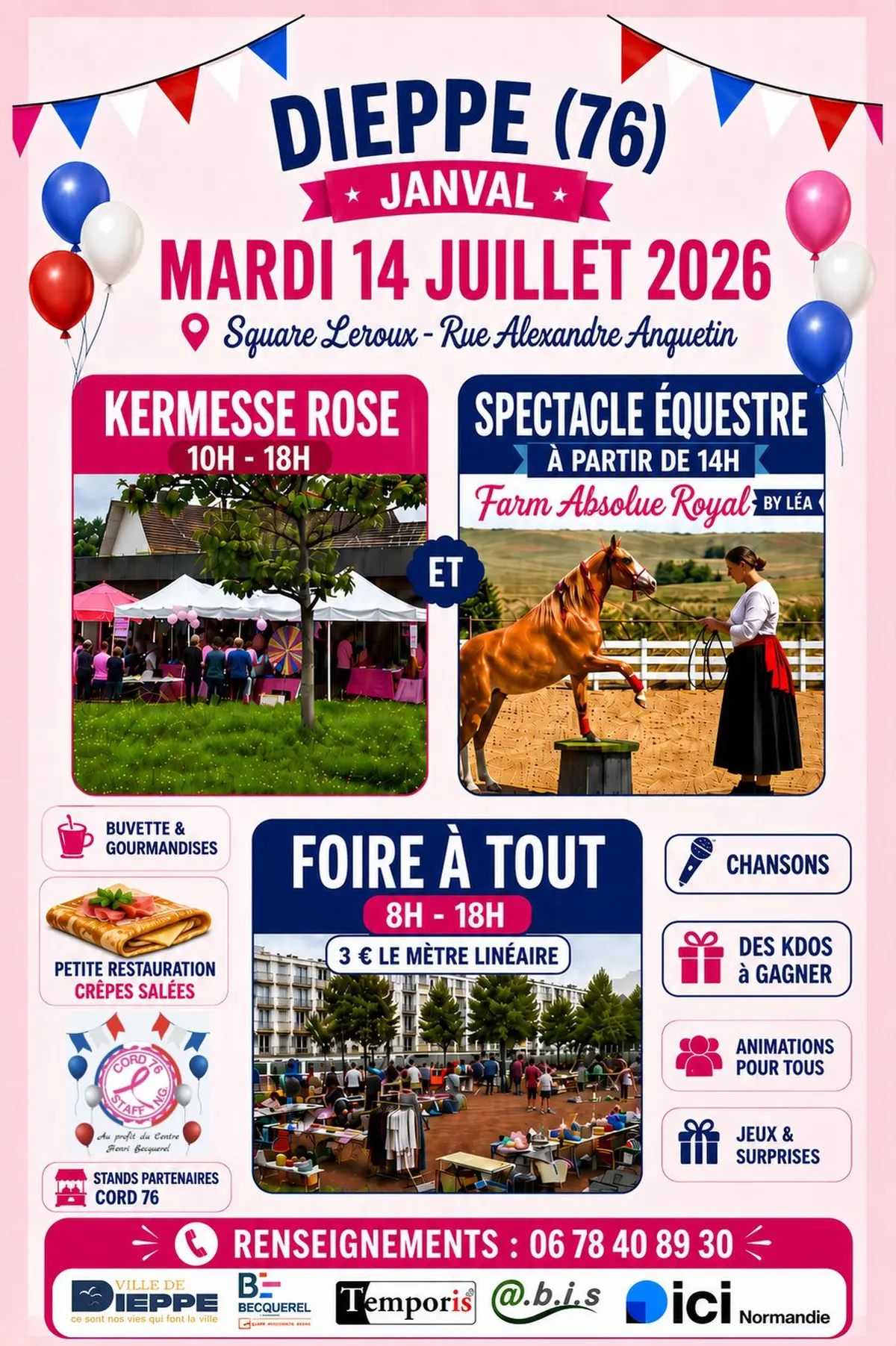 Foire &agrave; tout et kermesse rose