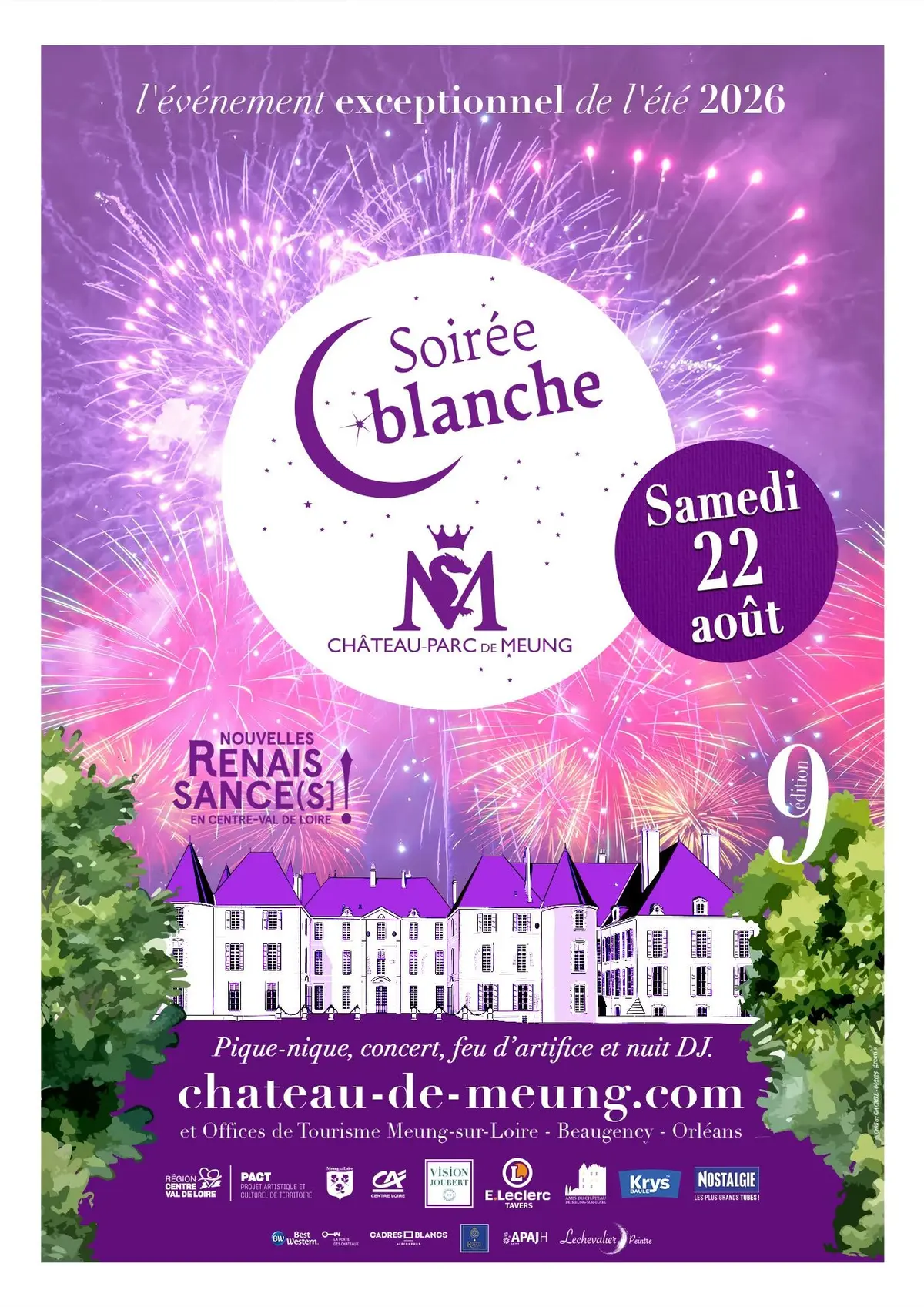 Soir&eacute;e Blanche au Ch&acirc;teau de Meung !