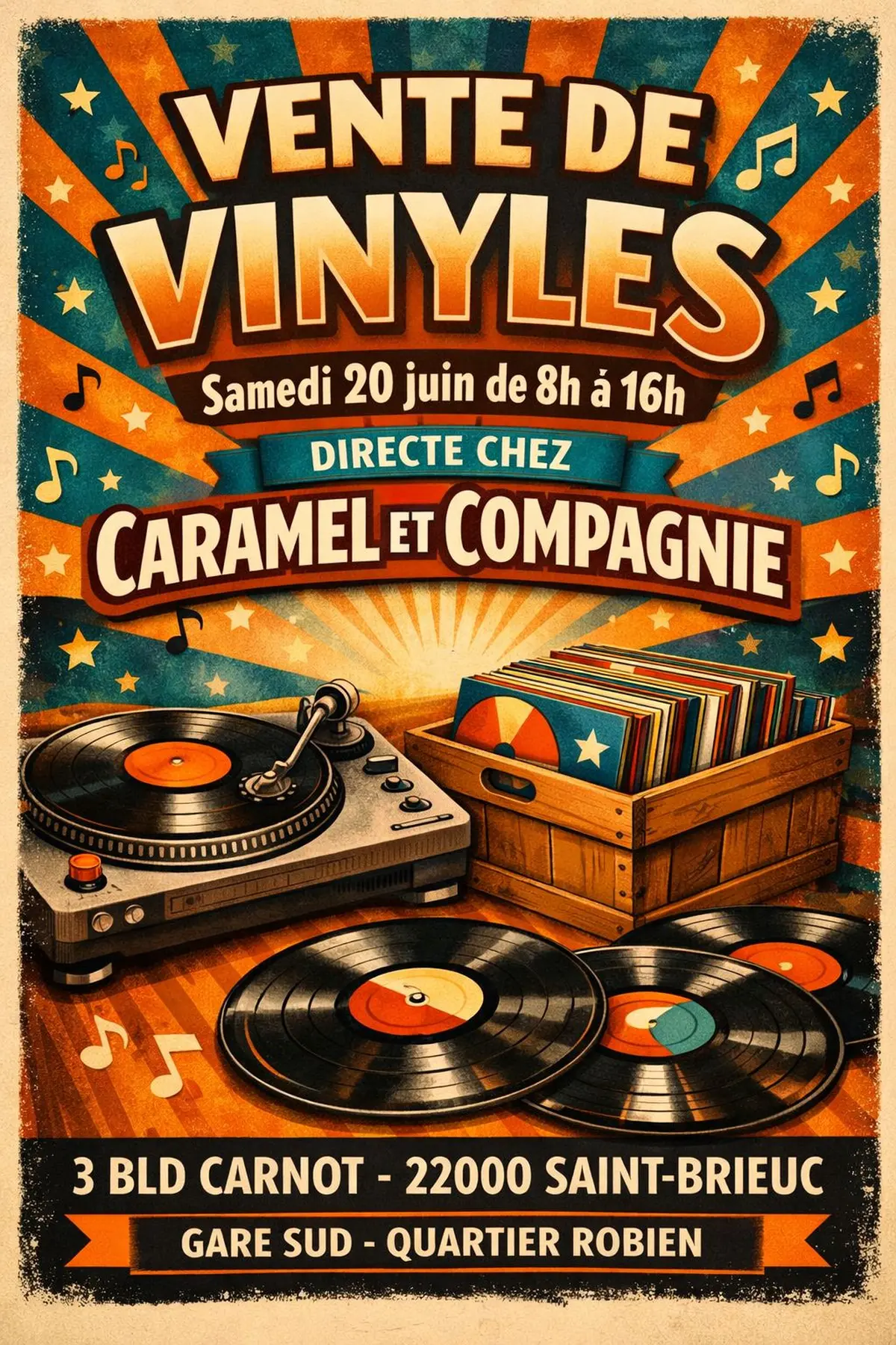 Vente vinyles en directe 