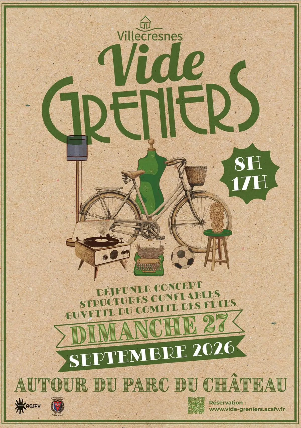 Vide-greniers le 27/9/2026 &agrave; Villecresnes (94)
