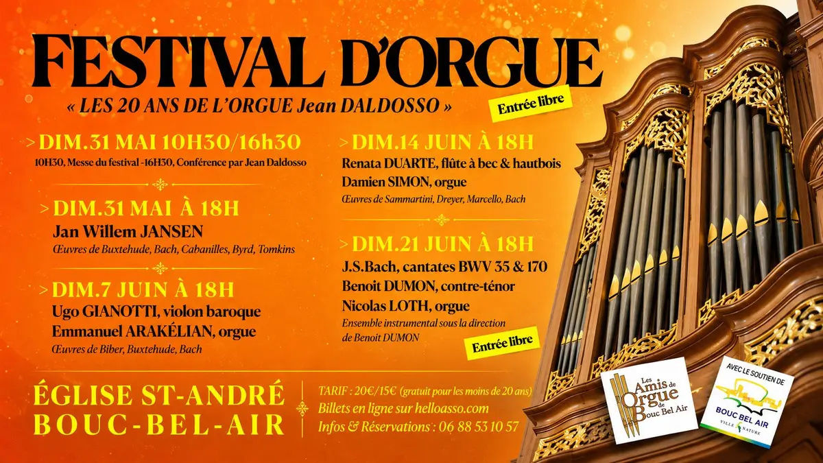 20&eacute;me Festival d'Orgue de Bouc-Bel-Air
