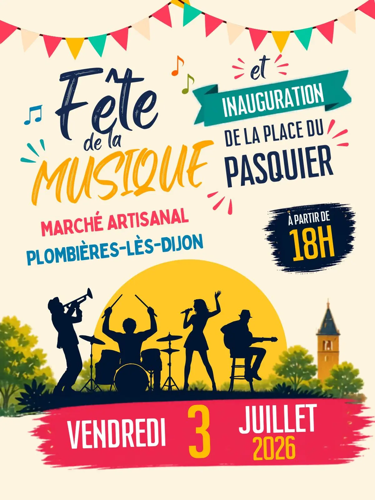 F&ecirc;te de la musique / Inauguration de la Place du Pasquiers/ March&eacute; artisanale